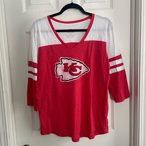 Women’s Kansas City Chiefs 3/4 sleeve shirt